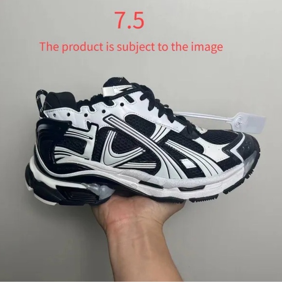 Balenciaga Black & White Athletic Sneaker - Chunky Running Style